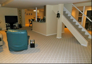 Lower level carpeting 